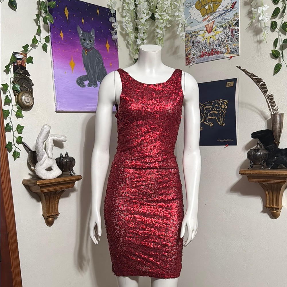 Sequin Red Dress